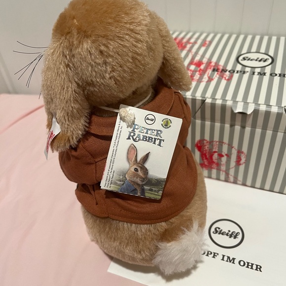 Steiff Peter Rabbit Brown Plush Rabbit with Jacket - Picture 4 of 5